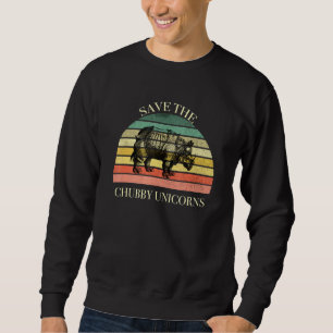 Moletom Vintage Salve O Chubby Unicorn Para Rhino Lover