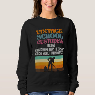 Moletom Vintage School Custodian Definition Teacher Apprec