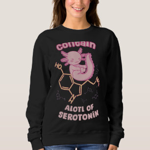 Moletom Vintage Serotonin Molecule Com Axolotl Pun Chemic