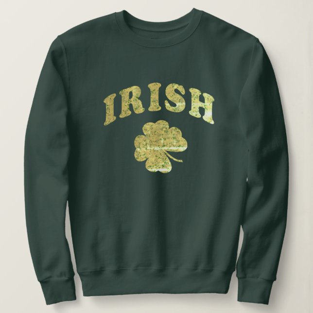 Moletom Vintage Shamrock Clover Crewneck (Frente do Design)