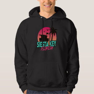 Moletom Vintage Siesta Key Beach Palm Trees Fl Ret