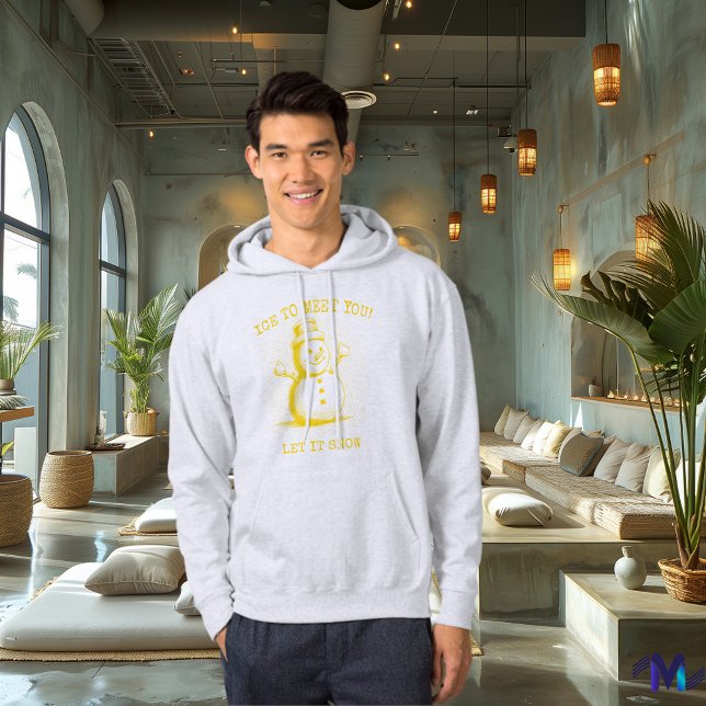 Moletom Vintage Snowman - Retro Halftone Dourado (Criador carregado)