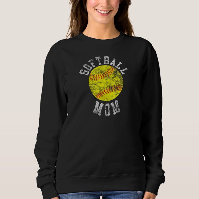 Moletom Vintage Softball Mãe (Frente)