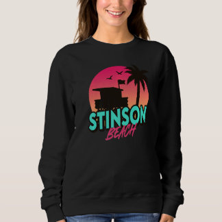 Moletom Vintage Stinson Beach California Palm Trees Ca Ret