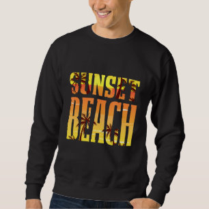 Moletom Vintage Sunset Beach Palm Trees Summer Sunrise Pal