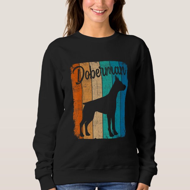 Moletom Vintage Sunset Doberman Dog Pet  Dog Owner (Frente)