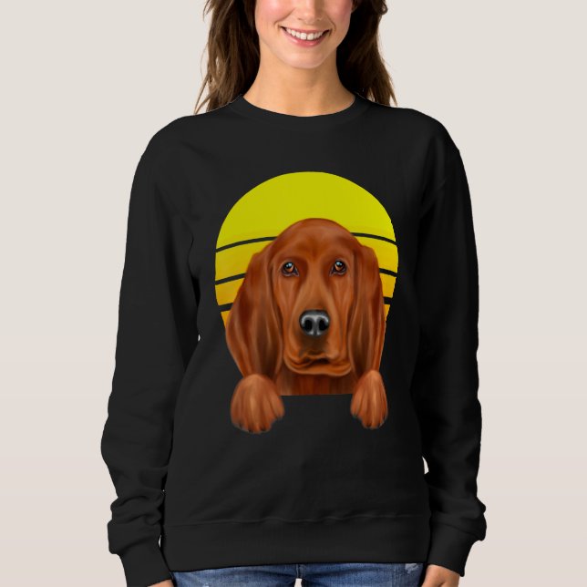 Moletom Vintage Sunset Redbone Coonhound (Frente)