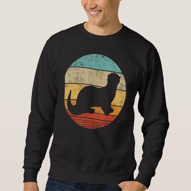 Moletom Vintage Sunset Retro Otter Sea Animal (Frente)