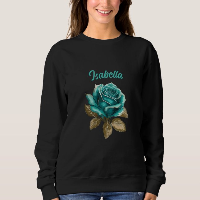 Moletom Vintage Teal Rosa Sweatshirt (Frente)