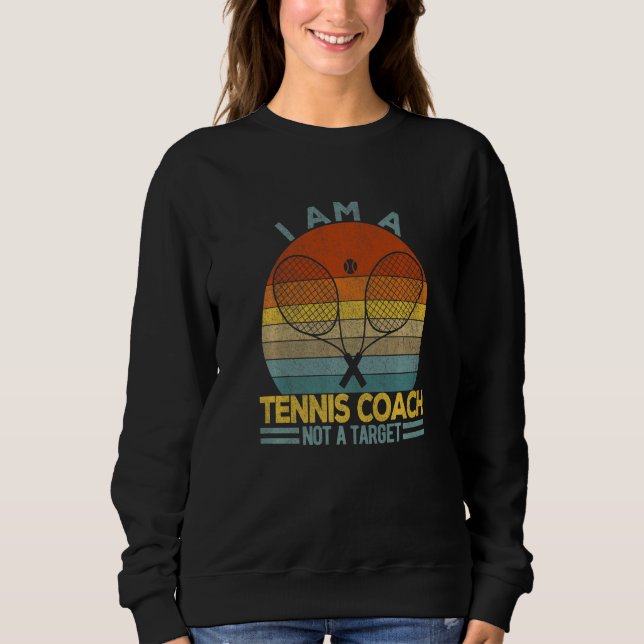 Moletom Vintage Tennis Coach  Tennis Coaching Quote Retro (Frente)