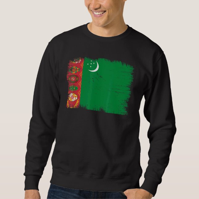 Moletom Vintage Turkmenistan Flag Turkmen Independence Day (Frente)