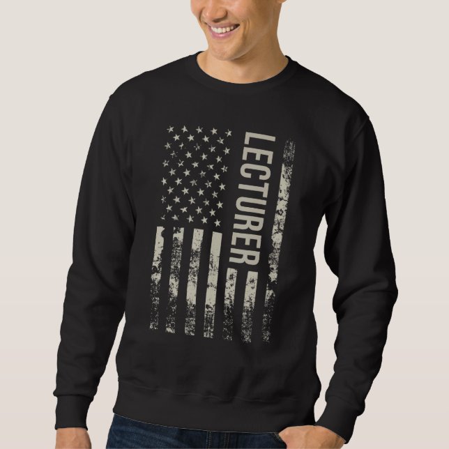 Moletom Vintage US American Flag Lecturer (Frente)