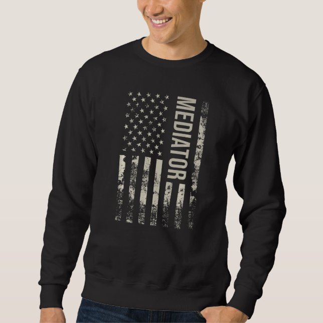 Moletom Vintage US American Flag Mediator Premium (Frente)