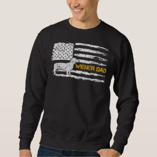 Moletom Vintage Us Flag Americano Dachshund Dog Pai Wiener