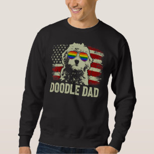 Moletom Vintage USA Flag Doodle Pai Lgbt Gay Prid