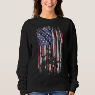 Moletom Vintage USA Flag Luta Americana Wrestler