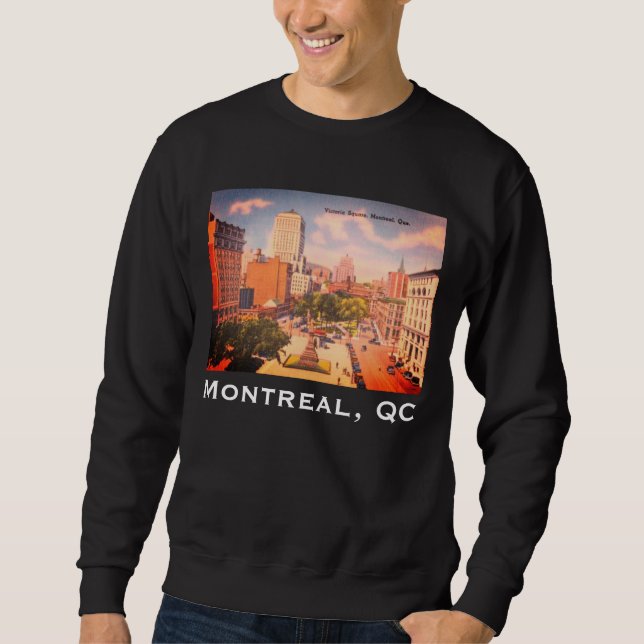 Moletom Vintage Victoria Square, Montreal, Quebec, Canadá (Frente)