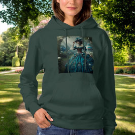 Moletom Vintage Victorian Lady Steampunk em um jardim