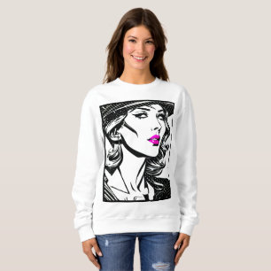 Moletom Vintage Vixen: Film Noir Pop Art