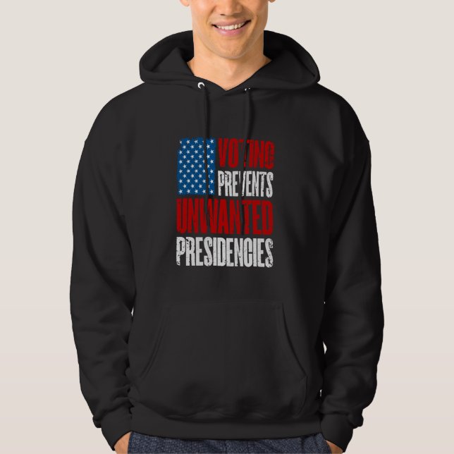 Moletom Vintage Voting Previne Presidências Indesejadas (Frente)