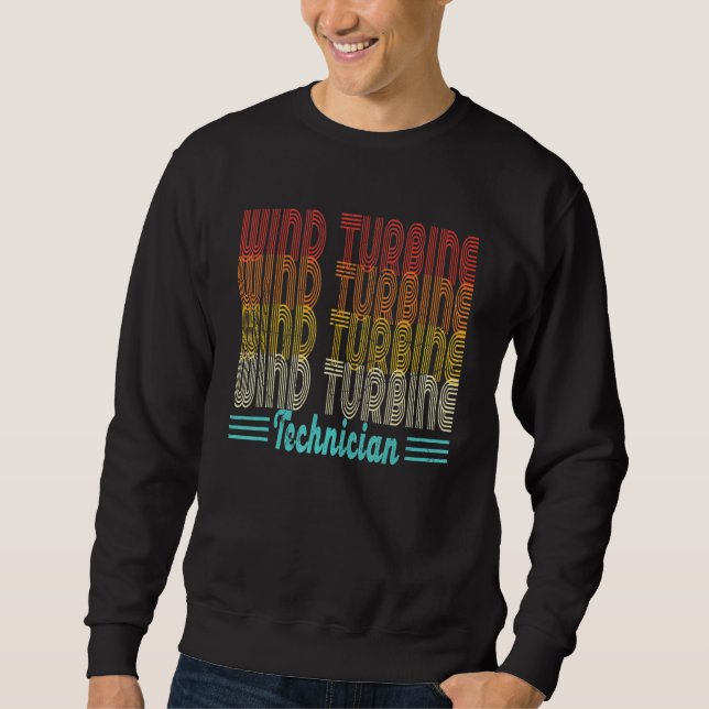 Moletom Vintage Wind Turbine Technician (Frente)