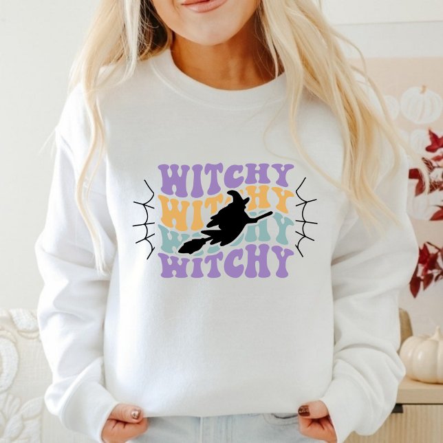 Moletom Vintage Witchy Halloween (Criador carregado)