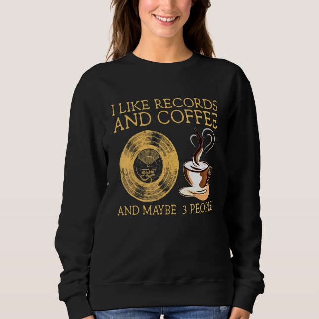 Moletom Vinyl Records Music Disc Café Roupa (Frente)