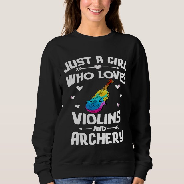 Moletom Violas e Arquearia Para Meninas Mulheres (Frente)