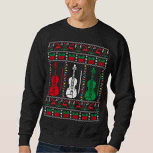 Moletom Violin Ugly Christmas Sweater Violinista Família X