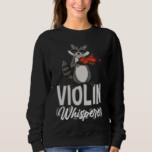 Moletom Violinista Violin Whisperer Raccoon