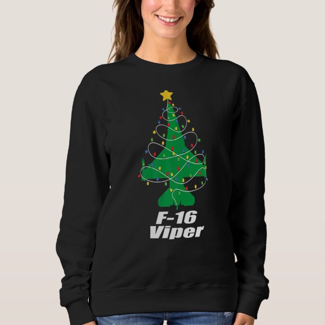 Moletom Viper Christmas F 16 Jet Fighter souvenir and Figh (Frente)