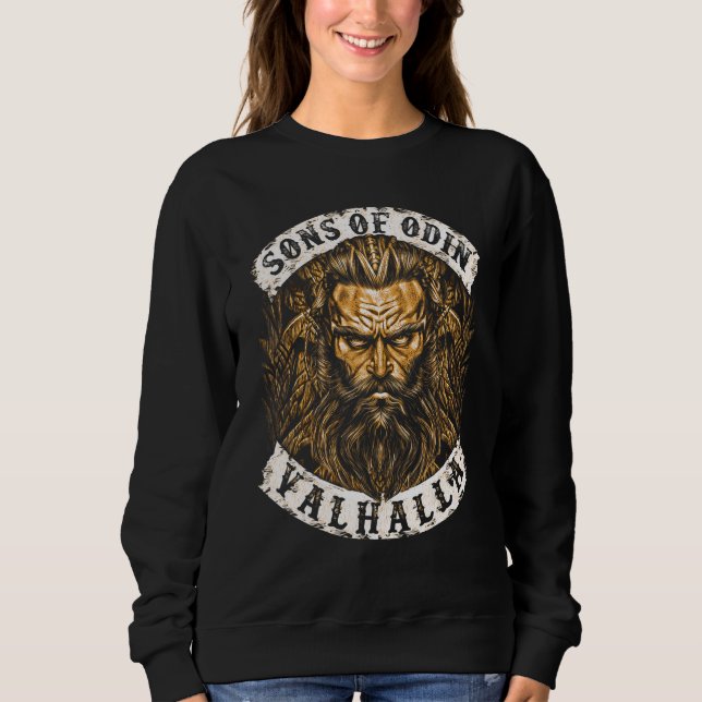 Moletom VIQUINGUES SOBEM-FILHOS DE ODIN- Valhalla Vikings  (Frente)