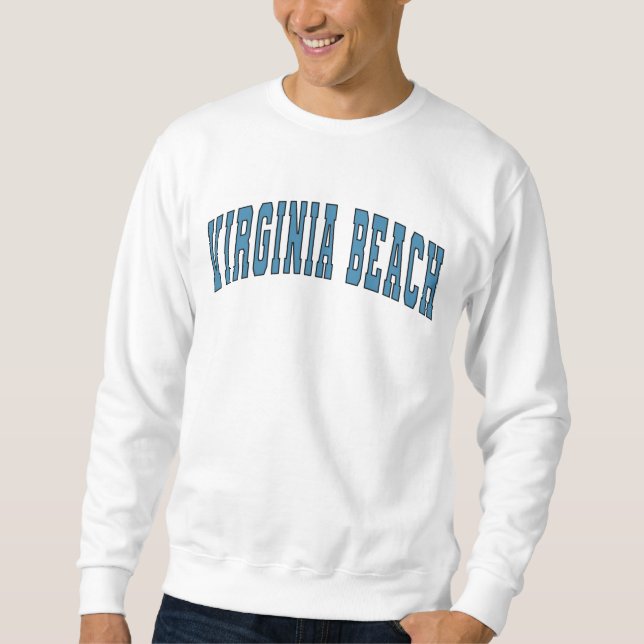 Moletom Virginia Beach Vintage Varsity College Style (Frente)