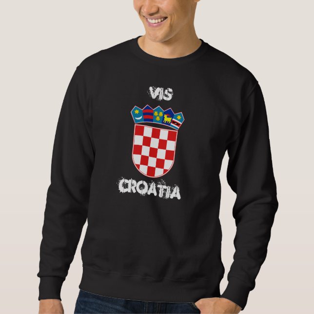 Moletom Vis, Croácia com casaco de armas (Frente)