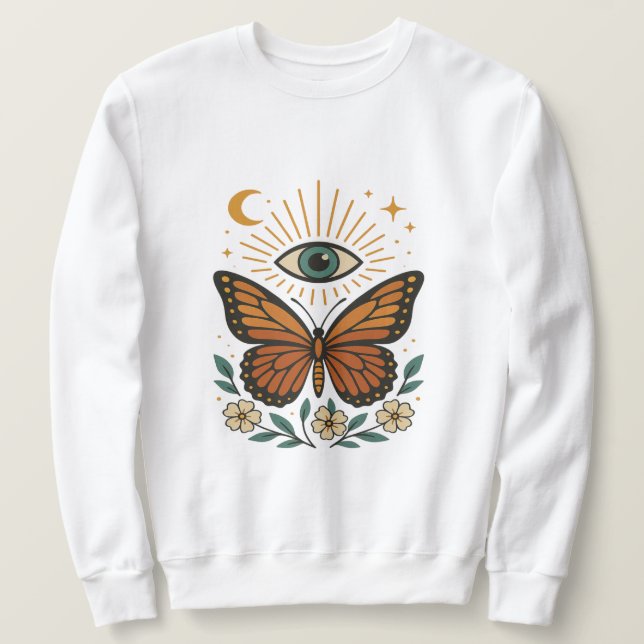 Moletom Visão da borboleta mística (Frente do Design)