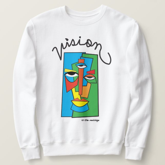 Moletom Visão é o Sweatshirt da mensagem (Frente do Design)