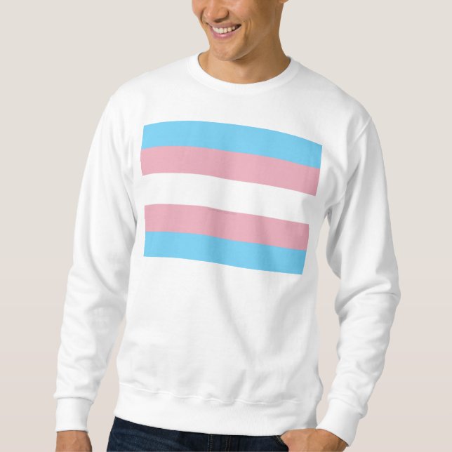 Moletom Visibilidade da bandeira do orgulho transgênero da (Frente)