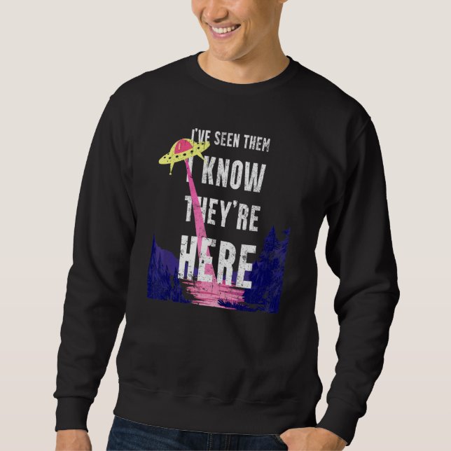 Moletom Visitantes Do Espaço Vintage Visitantes Ufo Witnes (Frente)