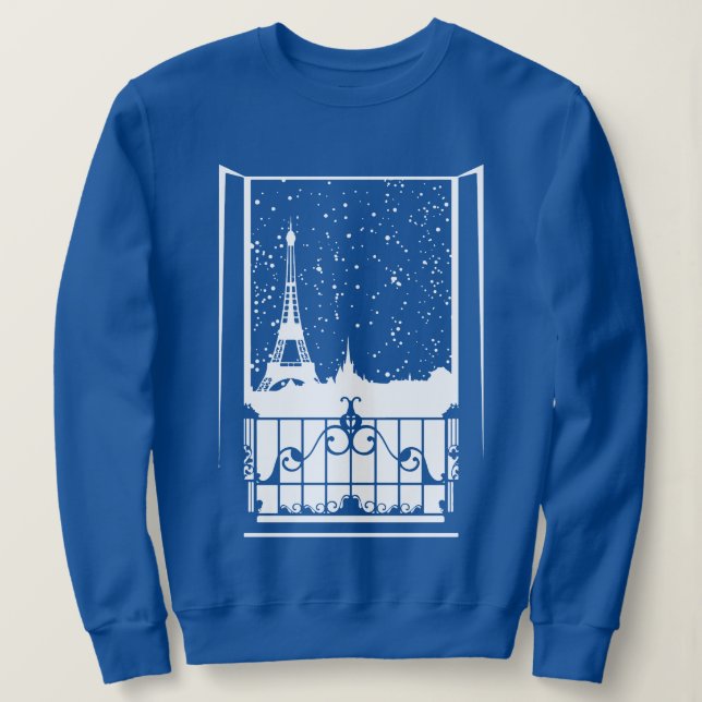 Moletom Vista de Inverno Parisiense (Frente do Design)