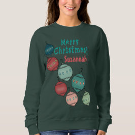 Moletom Visto de Natal Ornamental Sweatshirt Personalizada