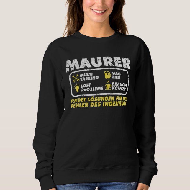 Moletom Visto de Trabalho Masonry Master Roofers (Frente)