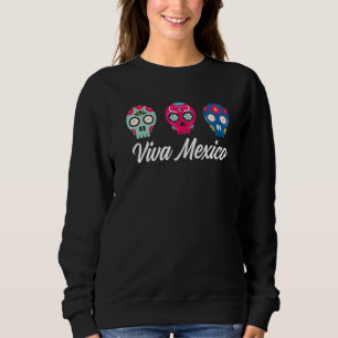 Moletom Viva Mexico Sugar Skull Sombrero Cinco De Mayo Tac