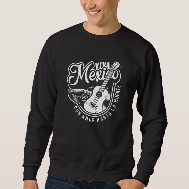 Moletom Viva Partido do México com minha guitarra (Frente)