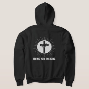 Moletom Vivendo para o Cheio Rei Unisex-Zip Hoodie