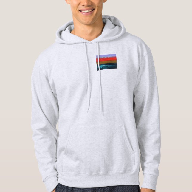 Moletom Vivo, amor, surf!  O Hoodie dos homens (Frente)