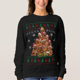 Moletom Vizsla Christmas Dog Lover Gift Ugly Sweater Xmas