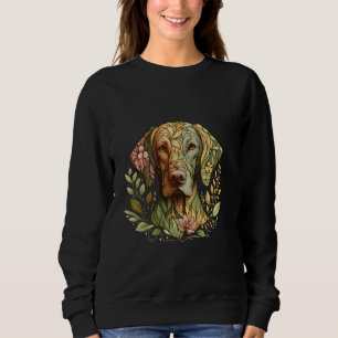 Moletom Vizsla Dog Botanical Nature Inspirou Ilustração