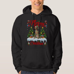 Moletom Vizsla Dog Lover Xmas Lighting Santa Hat Vizsla Ch