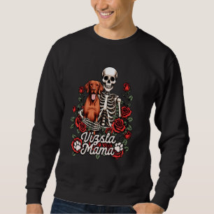 Moletom Vizsla Mãe Vizsla Lover Skeleton Mãe Proprietário