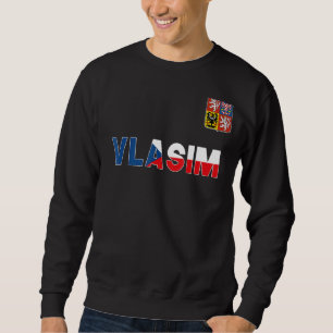 Moletom Vlasim República Checa Casaco de Braço de Bandeira